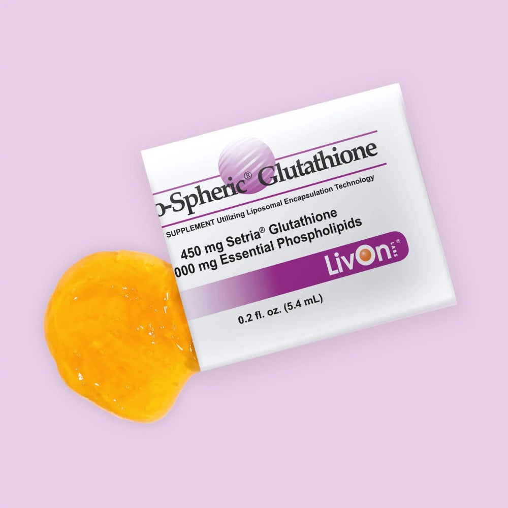 LivOn Laboratories Lypo-Spheric Glutathione - 30 Packets – 450 mg Glutathione Per Packet – Liposome Encapsulated for Maximum Bioavailability – Professionally Formulated – 100% Non-GMO