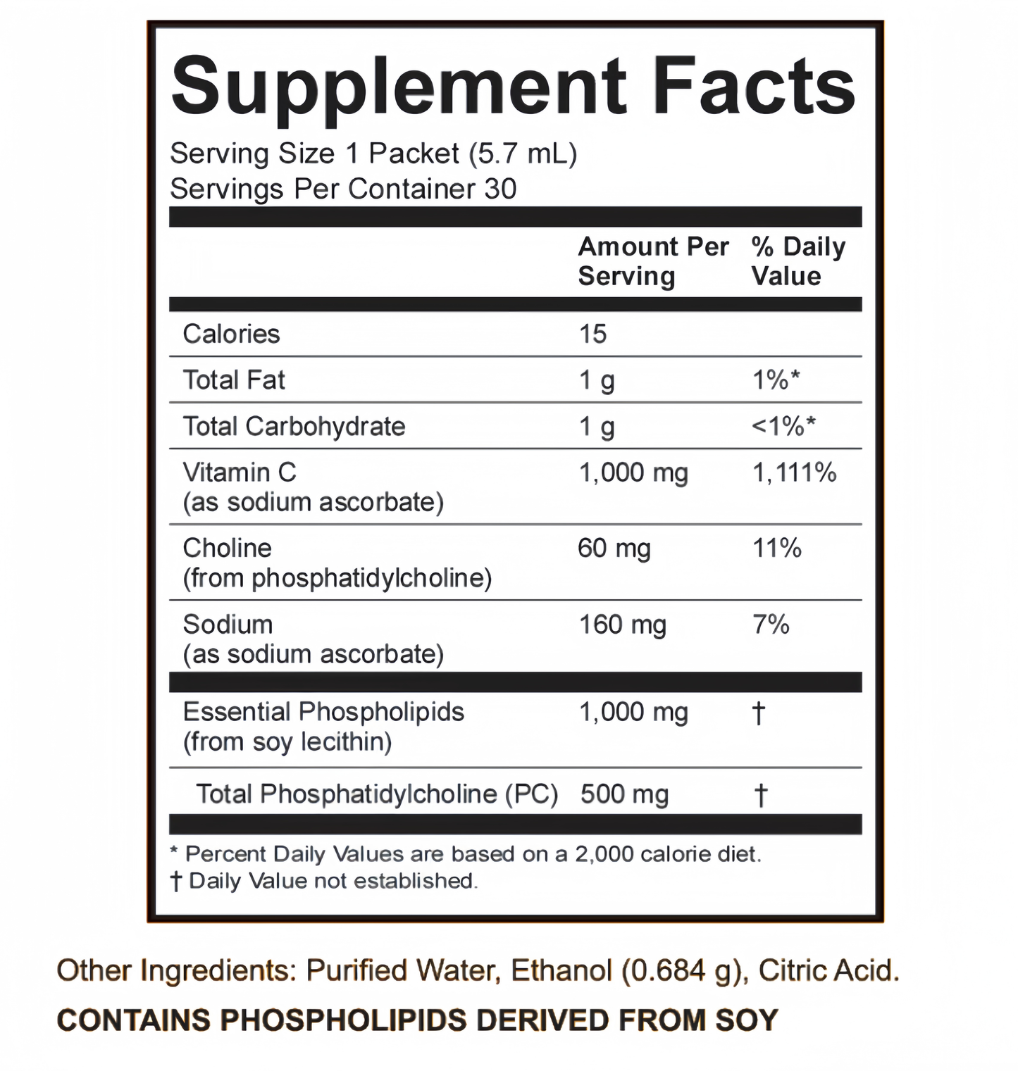 LivOn Laboratories Lypo–Spheric Liposomal Vitamin C 1000mg - No Sugar, Immune Support, Plant Based - Easy to Swallow, Absorbable - Non–GMO, Gluten Free (0.2 fl oz Individual 30 Packets)