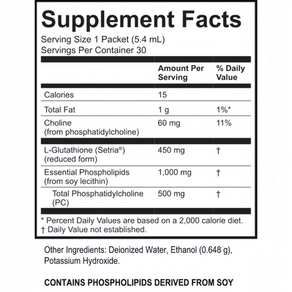 LivOn Laboratories Lypo-Spheric Glutathione - 30 Packets – 450 mg Glutathione Per Packet – Liposome Encapsulated for Maximum Bioavailability – Professionally Formulated – 100% Non-GMO